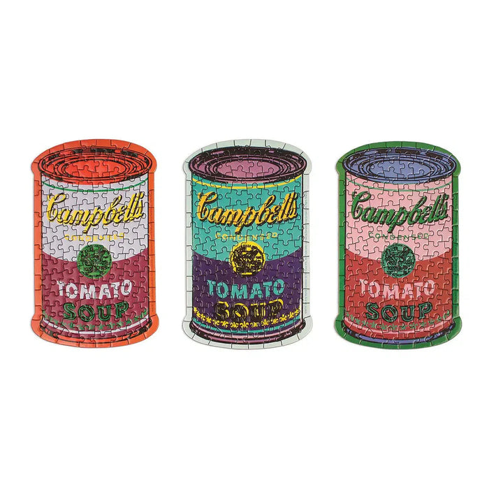 Andy Warhol Soup Cans Set of 3 100 Piece Shaped Puzzles in Tins Galison - for just $24.99! 