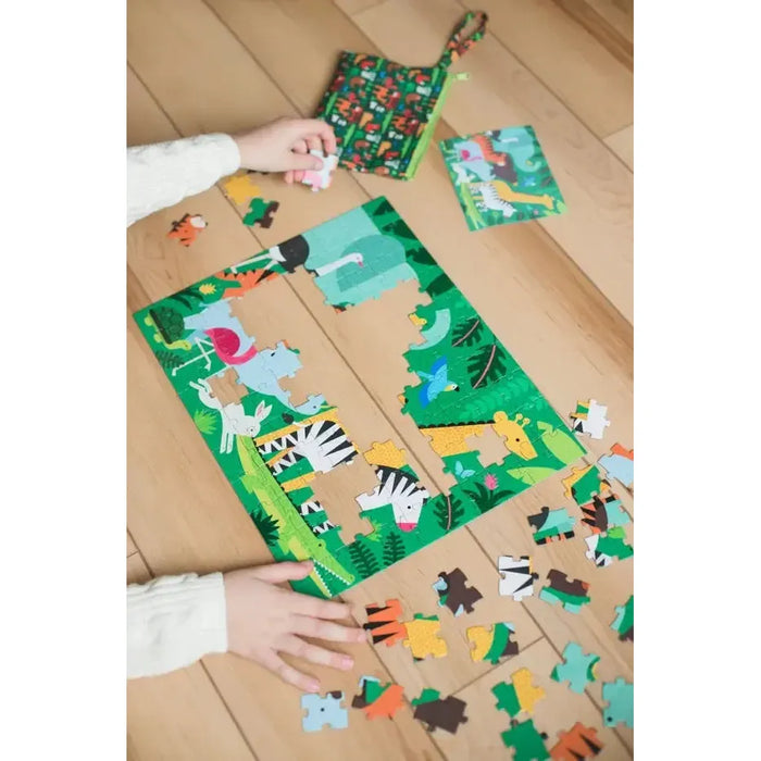 Animal Menagerie "On-the-Go" 49 Piece Double-Sided Jigsaw Puzzle Chronicle - for just $11.99! 