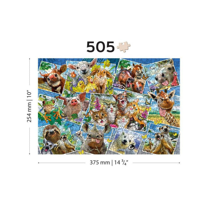 Animal Postcards 505 Piece Wood Jigsaw Puzzle Wooden City - for just $27.99! 