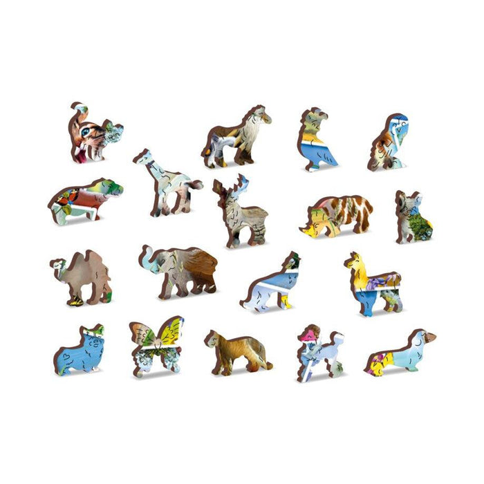 Animal Postcards 505 Piece Wood Jigsaw Puzzle Wooden City - for just $27.99! 