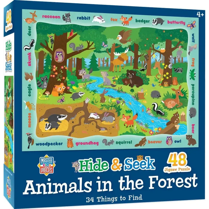 Animals in the Forest Hide & Seek 48 Piece Jigsaw Puzzle MasterPieces - for just $14.99! 