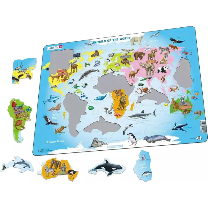 Animals of the World 28 Piece Tray Jigsaw Puzzle Larsen - for just $11.99! 
