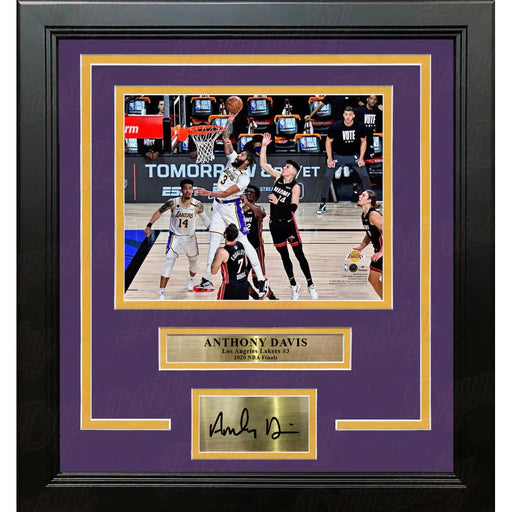 Anthony Davis 2020 NBA Finals Slam Dunk Los Angeles Lakers 8x10 Framed Photo with Engraved Autograph - Premium Engraved Signatures - Just $89.99! Shop now at Retro Gaming of Denver
