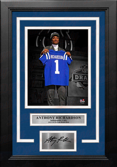 Anthony Richardson Indianapolis Colts 8" x 10" Framed Draft Football Photo with Engraved Autograph - for just $79.99! 