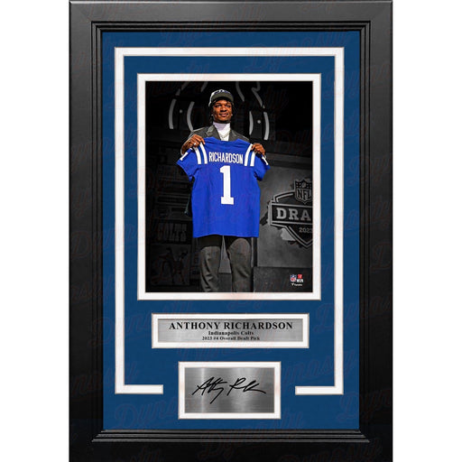 Anthony Richardson Indianapolis Colts 8" x 10" Framed Draft Football Photo with Engraved Autograph - Premium Engraved Signatures - Just $79.99! Shop now at Retro Gaming of Denver