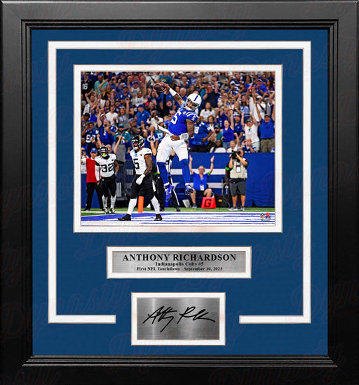Anthony Richardson First NFL Touchdown Indianapolis Colts 8x10 Framed Photo with Engraved Autograph - for just $79.99! 