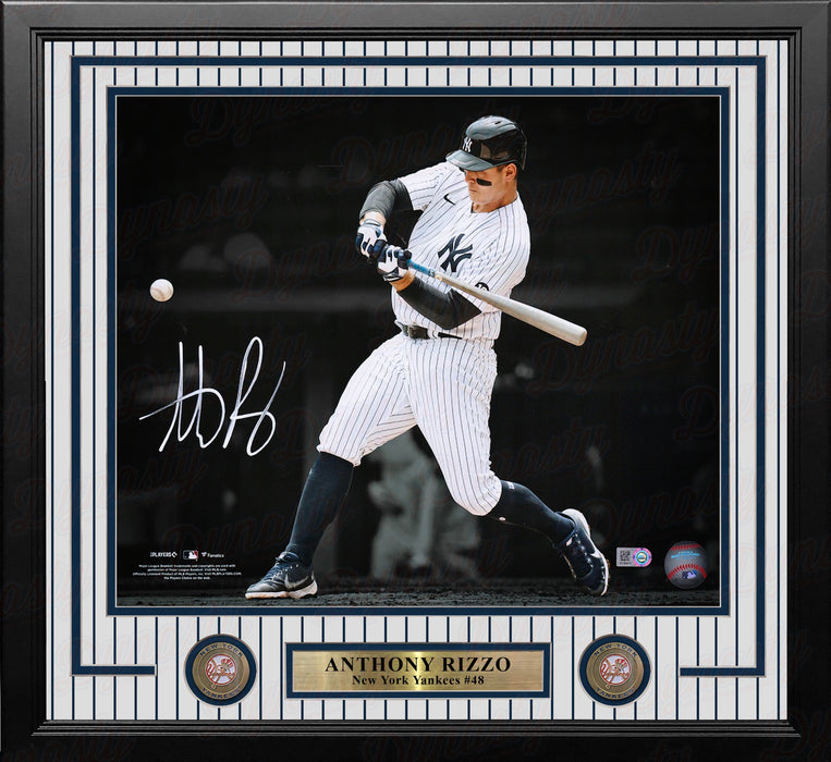 Anthony Rizzo New York Yankees Autographed 11" x 14" Framed Baseball Blackout Photo - for just $399.99! 