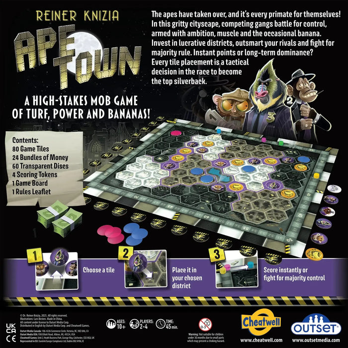 Ape Town - Strategic Tile Primate Mob Game - Outset - for just $39.99! 