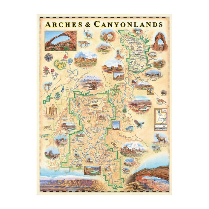Arches & Canyonlands National Park 1000 Piece Jigsaw Puzzle Xplorer Maps - for just $24.99! 