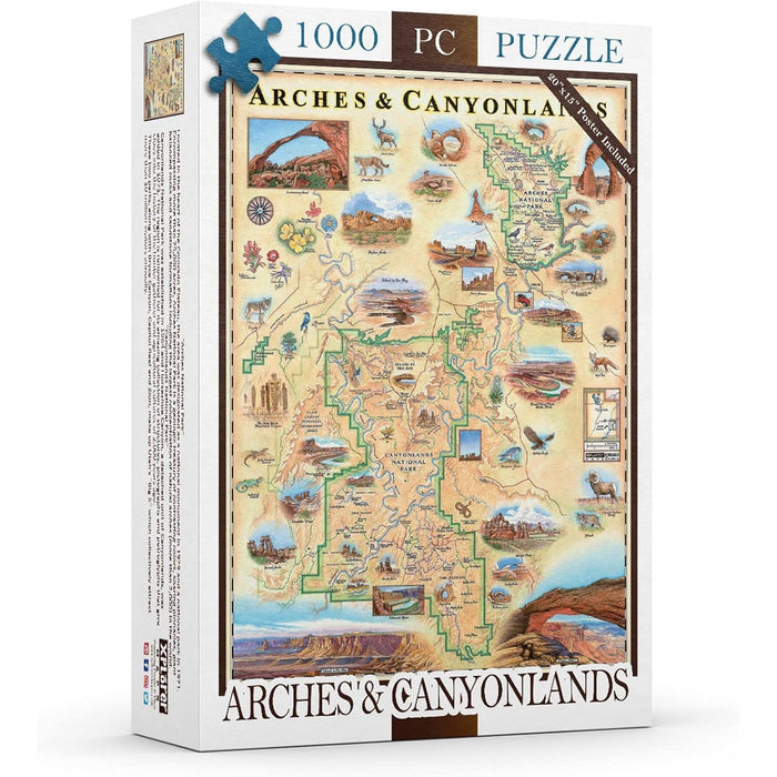 Arches & Canyonlands National Park 1000 Piece Jigsaw Puzzle Xplorer Maps - for just $24.99! 