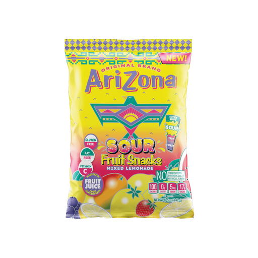 Arizona Sour Fruit Snacks Mixed Lemonade (US) - Premium Sweets & Treats - Just $3.49! Shop now at Retro Gaming of Denver