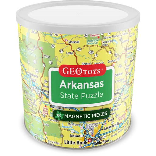 Arkansas State 100 Piece Magnetic Jigsaw Puzzle Geotoys - for just $11.99! 