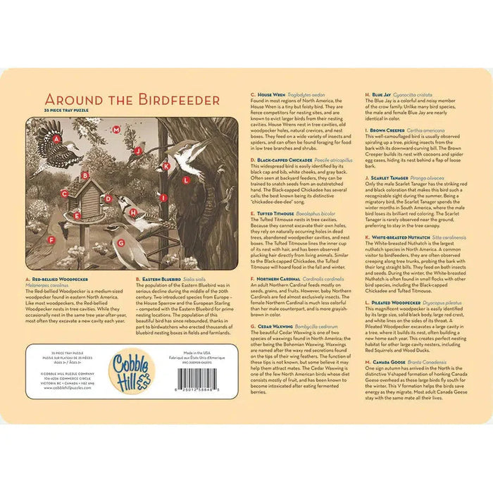 Around the Birdfeeder 35 Piece Tray Jigsaw Puzzle Cobble Hill - for just $9.99! 