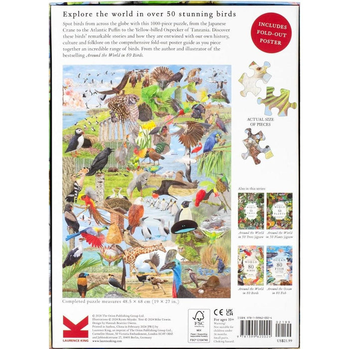 Around the World in 50 Birds 1000 Piece Jigsaw Puzzle Laurence King - for just $24.99! 