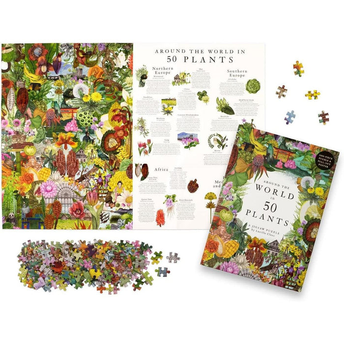 Around the World in 50 Plants 1000 Piece Jigsaw Puzzle Laurence King - for just $24.99! 