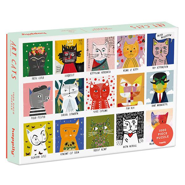Art Cats 1000 Piece Jigsaw Puzzle Happily - for just $29.99! 