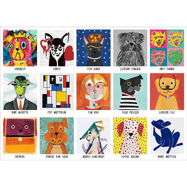 Art Dogs 1000 Piece Jigsaw Puzzle Happily - for just $29.99! 