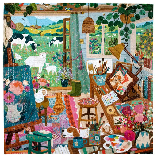Artist's Cottage 1000 Piece Jigsaw Puzzle eeBoo - for just $26.99! 