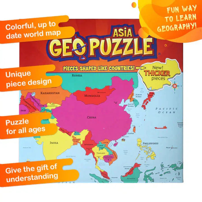 Asia GeoPuzzle 50 Piece Jigsaw Puzzle Geotoys - for just $21.99! 