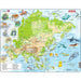 Asia Topographic Map 63 Piece Tray Jigsaw Puzzle Larsen - for just $11.99! 