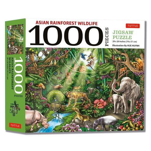 Asian Rainforest Wildlife 1000 Piece Jigsaw Puzzle Tuttle - for just $19.99! 
