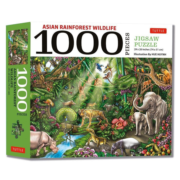 Asian Rainforest Wildlife 1000 Piece Jigsaw Puzzle Tuttle - for just $19.99! 