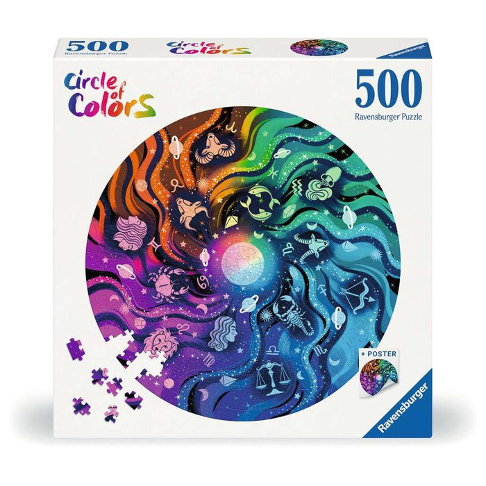 Astrology "Circle of Colors" 500 Piece Round Jigsaw Puzzle Ravensburger - for just $19.99! 