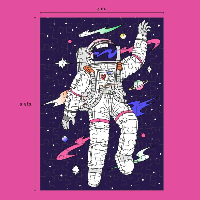 Astronaut 99 Piece Mini Jigsaw Puzzle Puzzledly - for just $9.99! 
