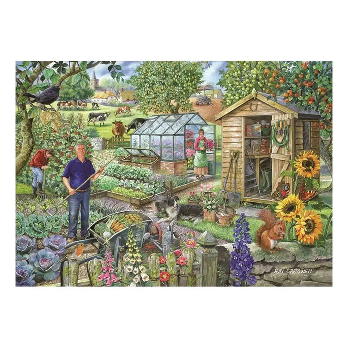 At the Allotment 500 Big Piece Jigsaw Puzzle HOP - for just $24.99! 