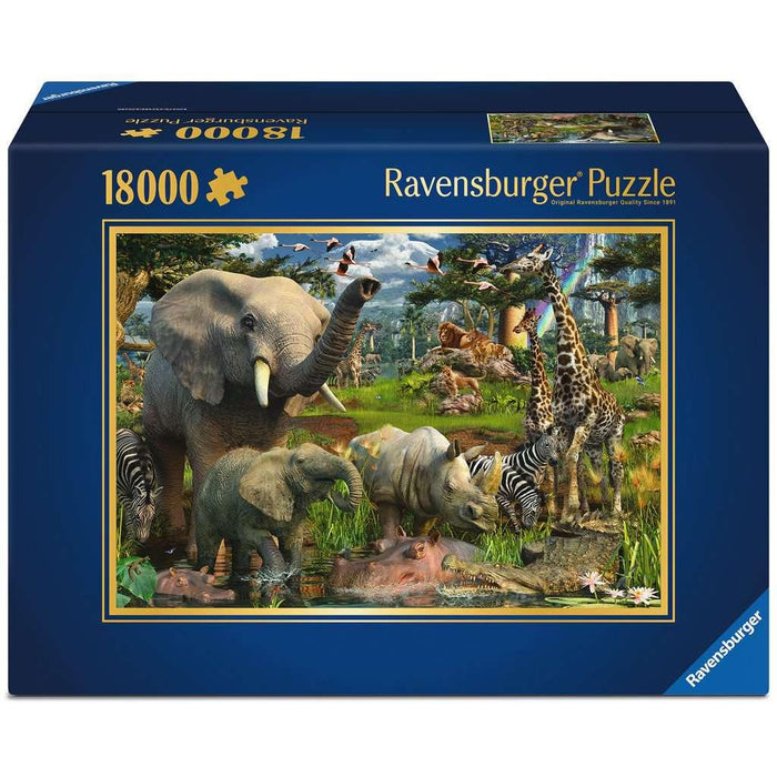 At the Waterhole 18000 Piece Jigsaw Puzzle Ravensburger - for just $199.99! 