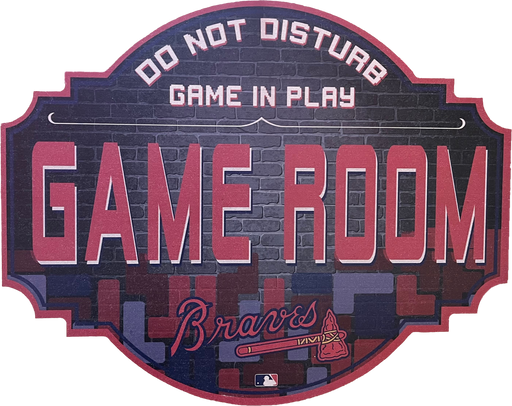 Atlanta Braves 12" Game Room Wood Sign - for just $14.99! 