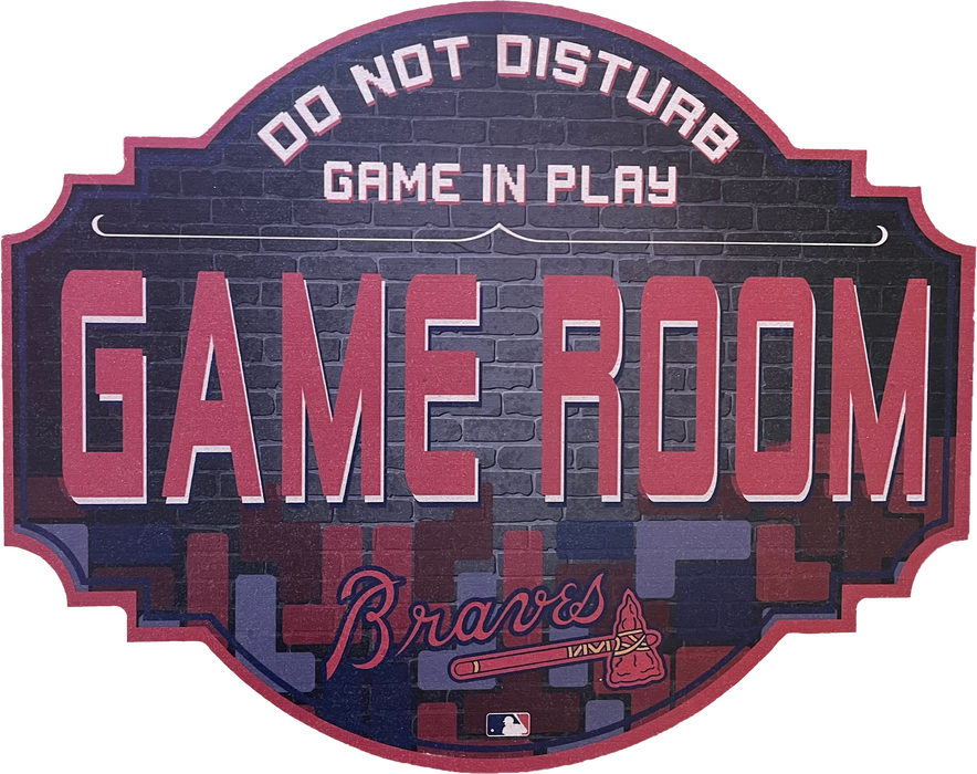 Atlanta Braves 12" Game Room Wood Sign - for just $14.99! 