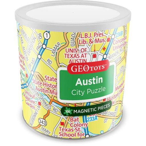 Austin City 100 Piece Magnetic Jigsaw Puzzle Geotoys - for just $11.99! 