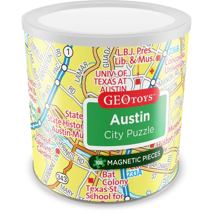 Austin City 100 Piece Magnetic Jigsaw Puzzle Geotoys - for just $11.99! 