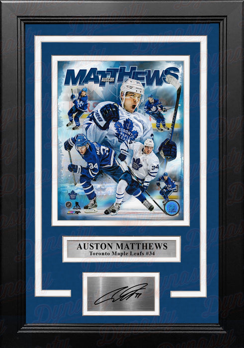 Auston Matthews Toronto Maple Leafs 8" x 10" Framed Hockey Collage Photo with Engraved Autograph - for just $79.99! 