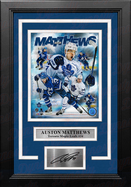 Auston Matthews Toronto Maple Leafs 8" x 10" Framed Hockey Collage Photo with Engraved Autograph - for just $79.99! 