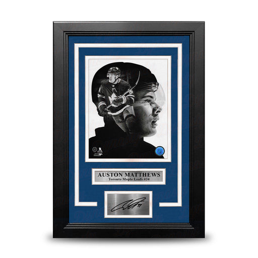 Auston Matthews PROfile Toronto Maple Leafs 8" x 10" Framed Hockey Photo with Engraved Autograph - for just $79.99! 