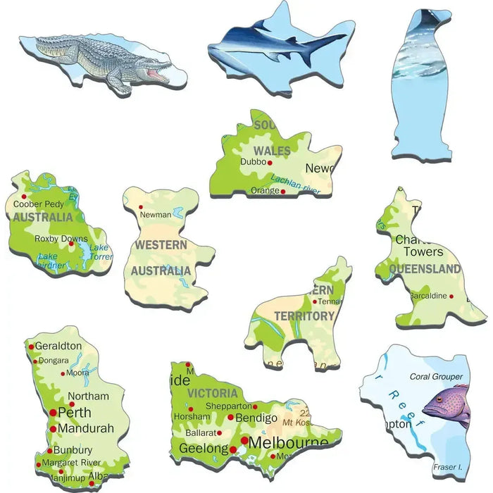 Australia Topographic Map 65 Piece Tray Jigsaw Puzzle Larsen - for just $11.99! 