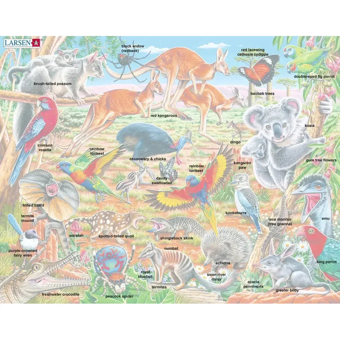 Australian Wildlife 60 Piece Tray Jigsaw Puzzle Larsen - for just $11.99! 