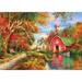Autumn Barn 500 Piece Jigsaw Puzzle in Shaped Box Springbok - for just $10.99! 