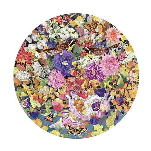 Autumn Bouquet 500 Piece Round Jigsaw Puzzle eeBoo - for just $26.99! 