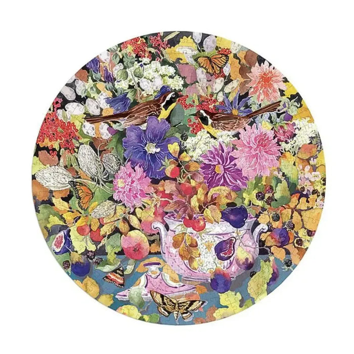 Autumn Bouquet 500 Piece Round Jigsaw Puzzle eeBoo - for just $26.99! 