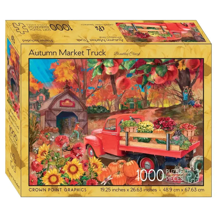 Autumn Market Truck 1000 Piece Soft Touch Jigsaw Puzzle Crown Point - for just $19.99! 