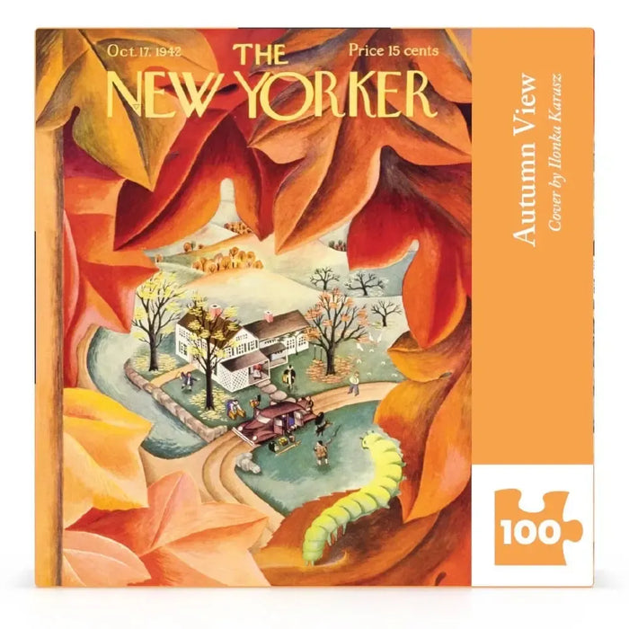 Autumn View The New Yorker 100 Piece Mini Jigsaw Puzzle NYPC - for just $14.99! 