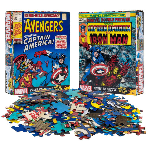 Avengers Comic Set of 2 300 Piece Lenticular Jigsaw Puzzles Prime 3D - for just $19.99! 