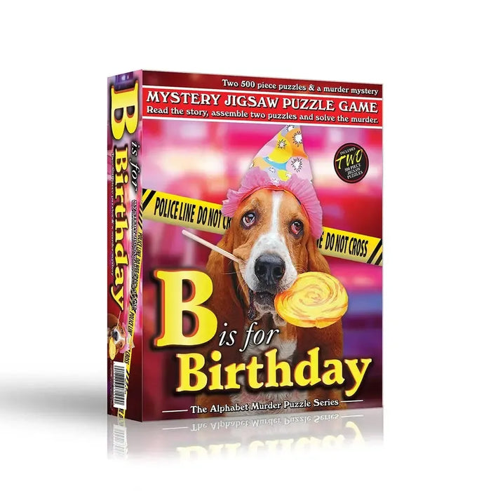B is for Birthday Set of 2 500 Piece Mystery Jigsaw Puzzles TDC - for just $19.99! 