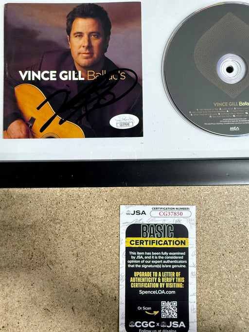 Vince Gill Framed & Signed “Ballads” (2013) CD Booklet With JSA COA - for just $150! 