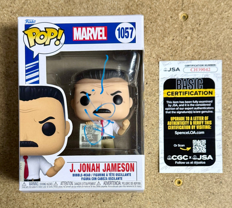 JK Simmons Signed J. Jonah Jameson Marvel Funko Pop #1057 Exclusive With JSA COA - for just $250! 