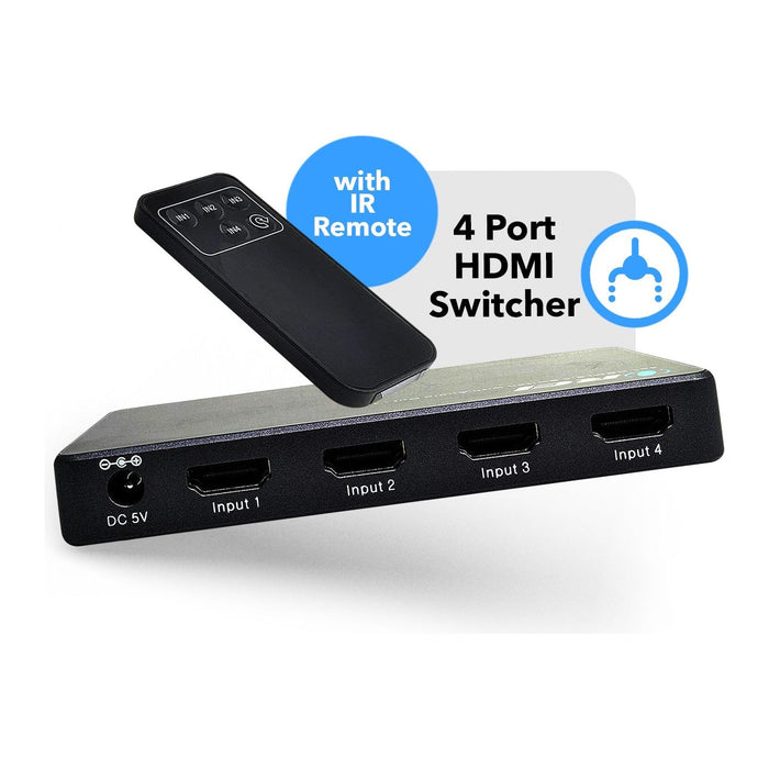 Ultra HD 4x1 HDMI Switch with Audio Extractor & IR Remote (UHD-401) - Just $54.99! Shop now at Retro Gaming of Denver