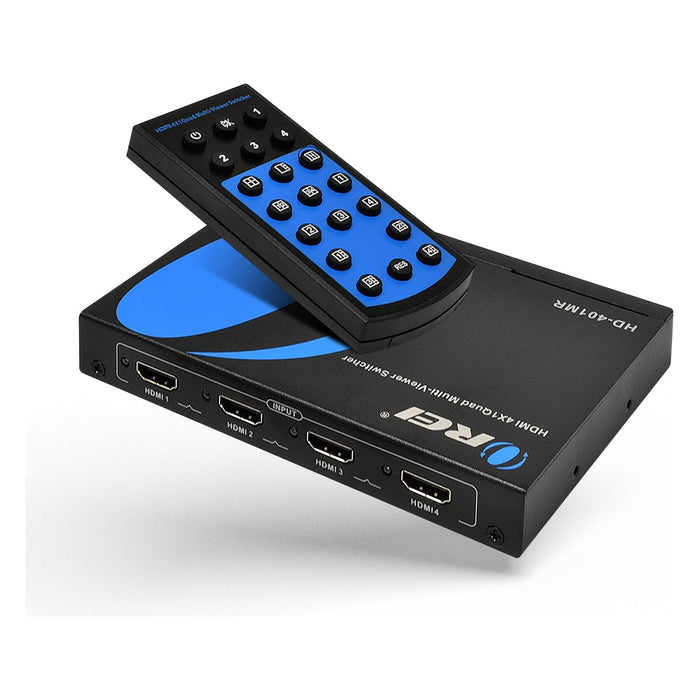 Quad Multi Viewer 4x1 Seamless HDMI Switch With HDMI Output Full HD 1080p (HD-401MR) - Just $64.99! Shop now at Retro Gaming of Denver